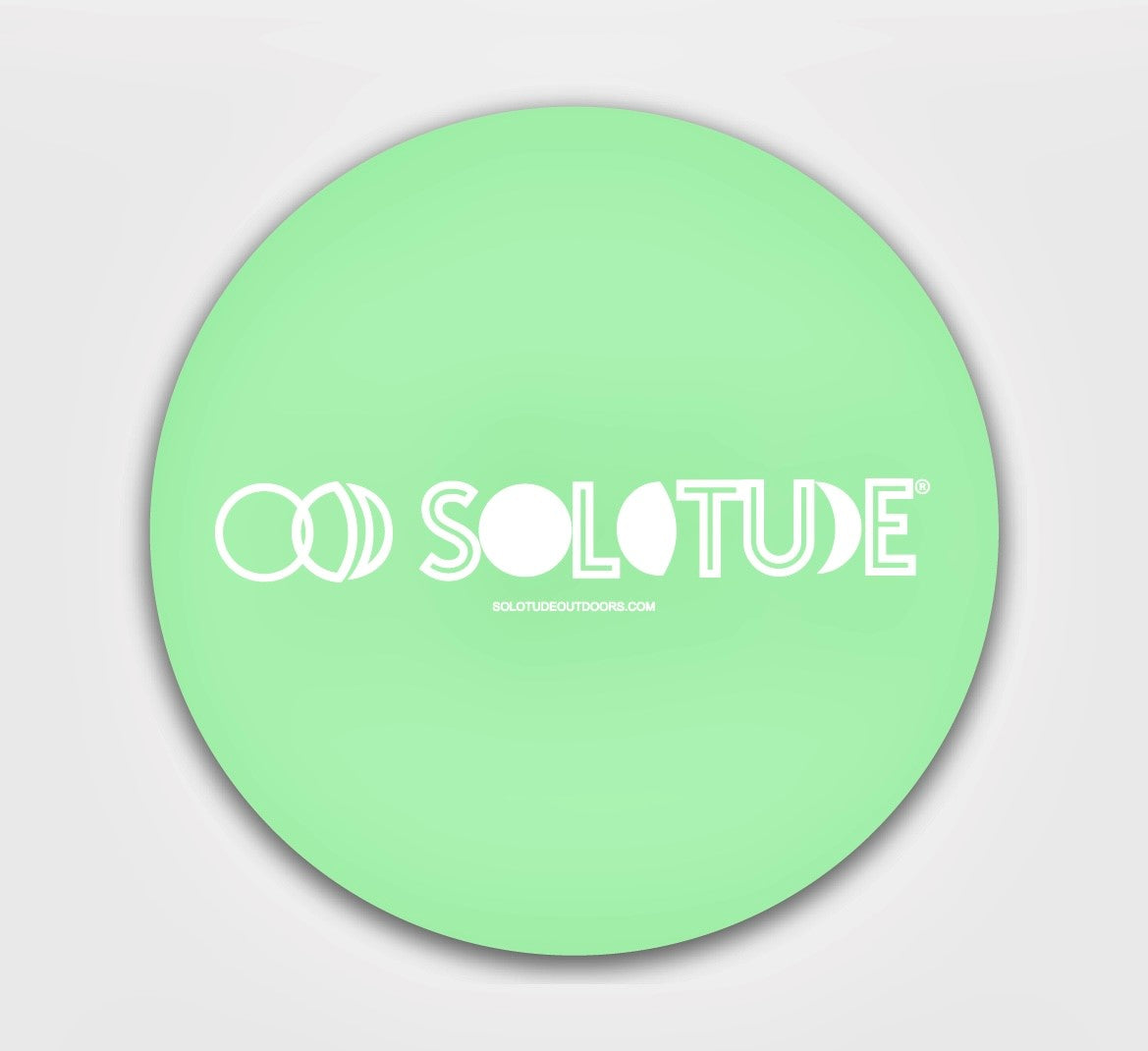 Sea Foam Green Circular Sticker-3" with White Lettering